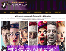 Tablet Screenshot of masqueradecostumes.co.za